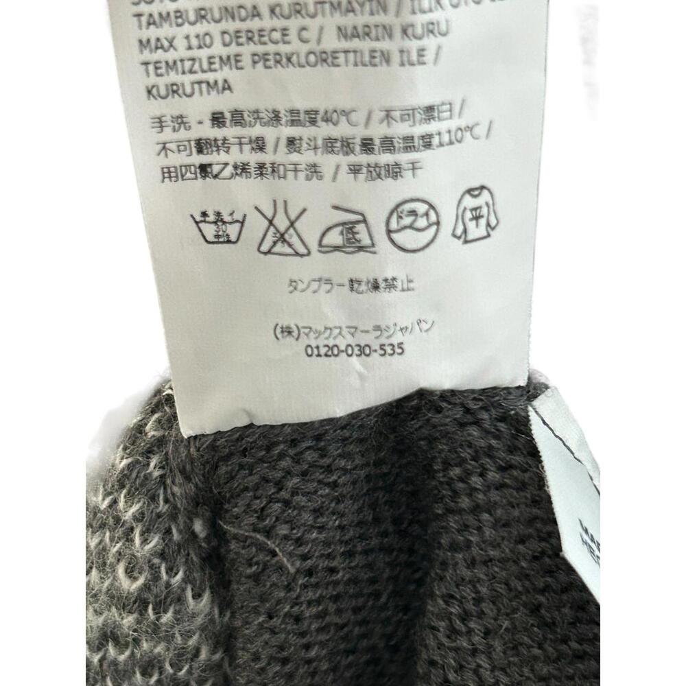 Max Mara Weekend Wool Alpaca Blend Check Sweater Gray Size Small Quiet Luxury - Picture 8 of 11
